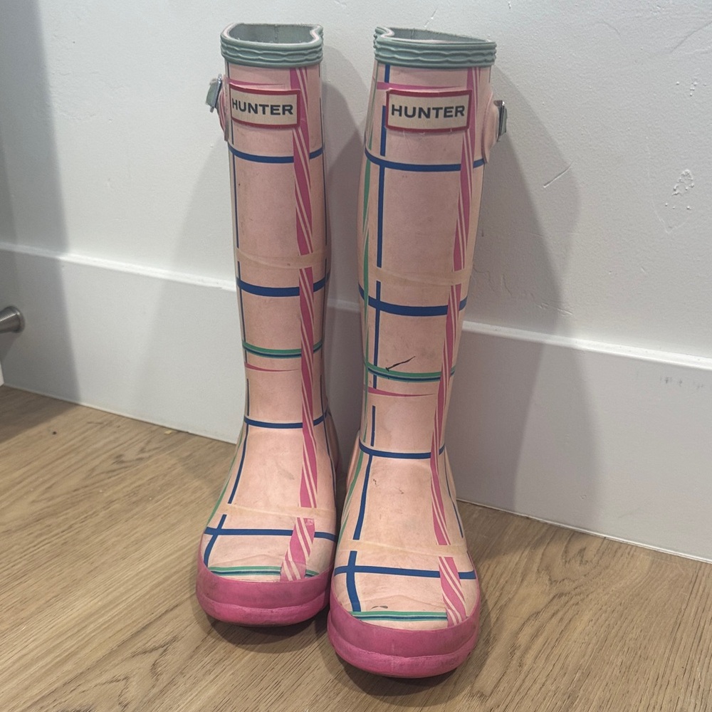 Hunter Multicolor Plaid Rain Boots